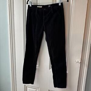 AG Adriano Goldschmied Corduroy Pants Womens 27R Black Slim Straight Ankle USA